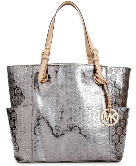 michael michael kors handbag signature patent east west tote black|Michael Kors black shoulder handbags.